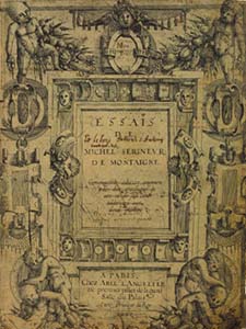 Title page from the book Les Essais