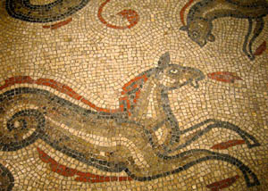 A mosaic of a horse