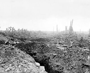 A photo of a World War I battlefield